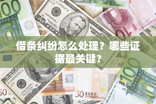 武汉借条纠纷怎么处理？哪些证据最关键？