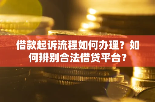 武汉借款起诉流程如何办理？如何辨别合法借贷平台？
