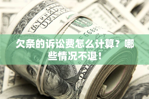 武汉欠条的诉讼费怎么计算?哪些情况不退! 武汉欠条的诉讼费怎么计算?哪些情况不退!