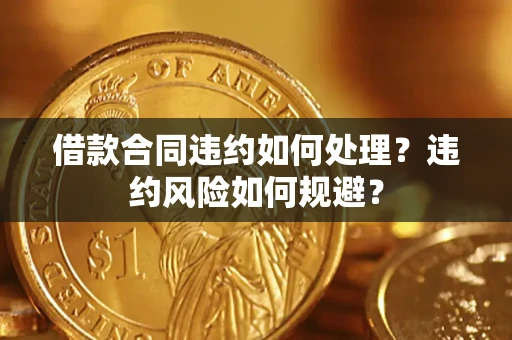武汉借款合同违约如何处理？违约风险如何规避？