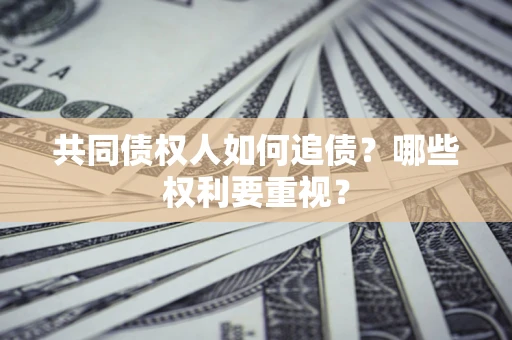 武汉共同债权人如何追债？哪些权利要重视？