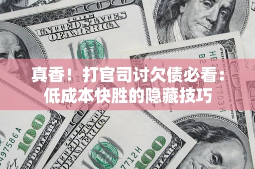 武汉真香！打官司讨欠债必看：低成本快胜的隐藏技巧
