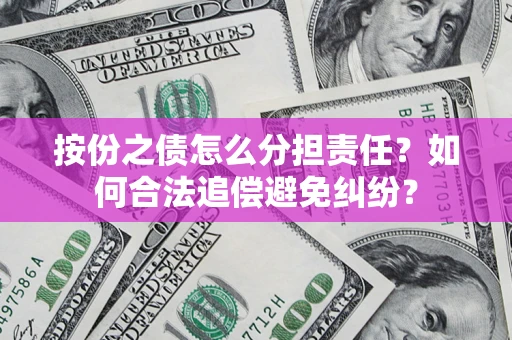 武汉按份之债怎么分担责任？如何合法追偿避免纠纷？