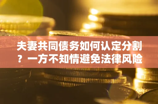 武汉夫妻共同债务如何认定分割？一方不知情避免法律风险必看！
